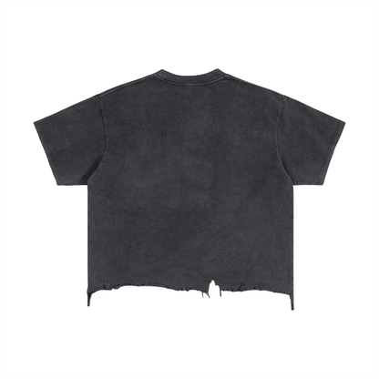 S.B.J cross edition cropped washed tee